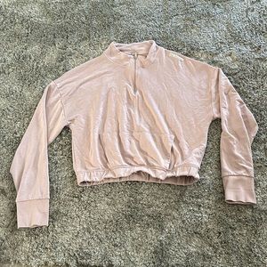 Lavender Gymshark Cropped Hoodie L